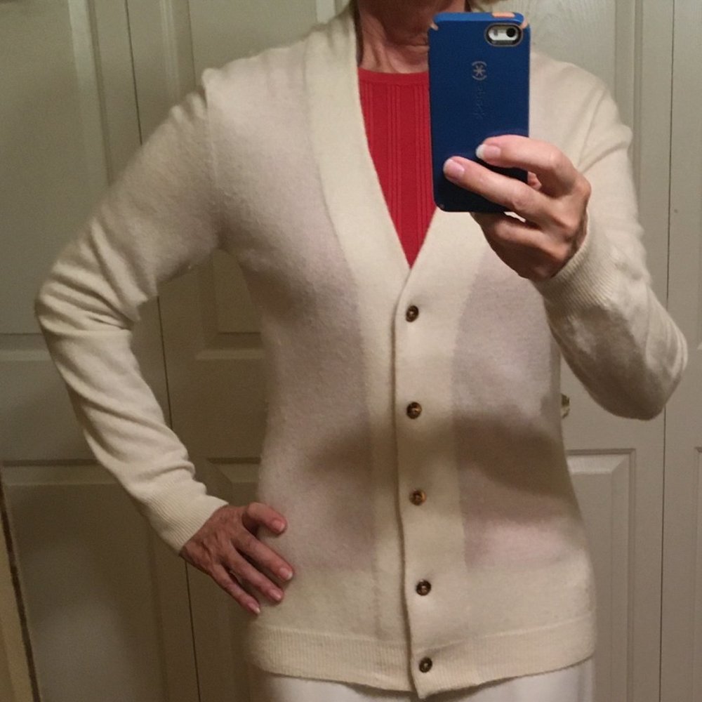 Lauren Cashmere Cream Cardigan size XS
